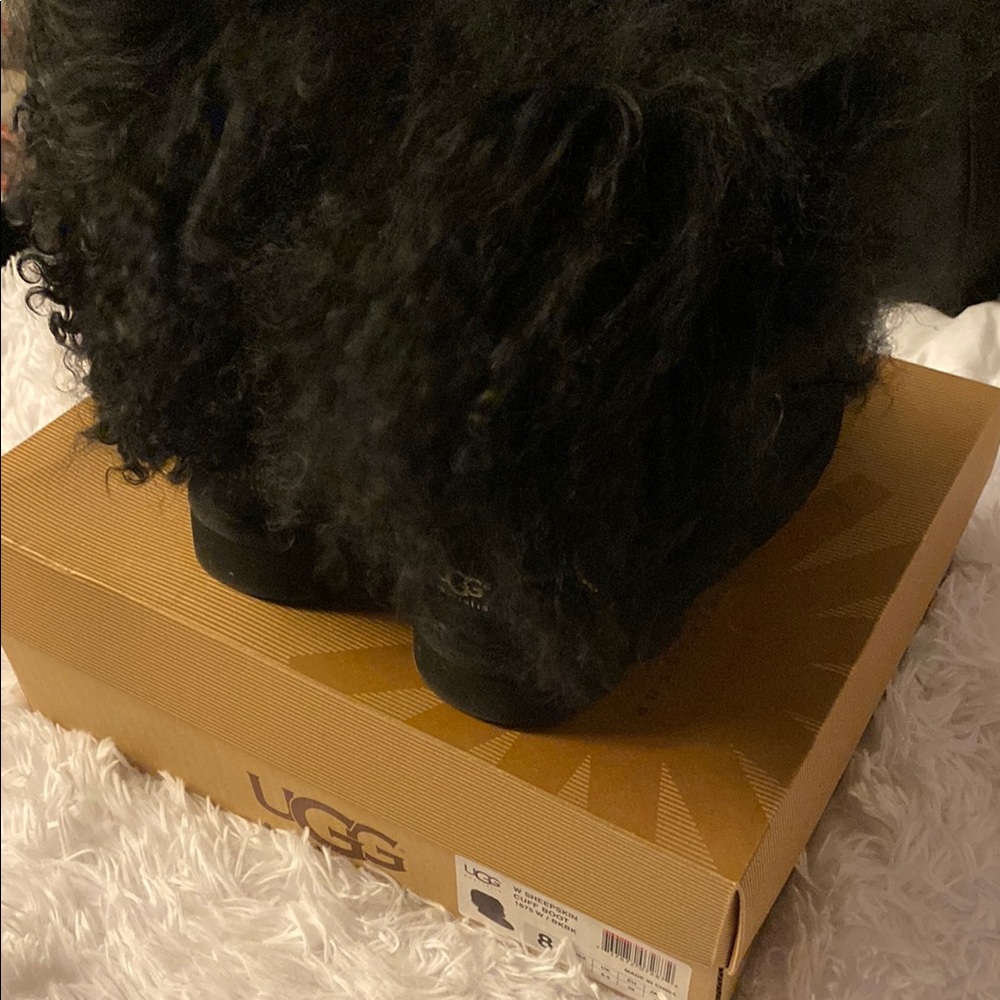 UGG Black Furry Boots